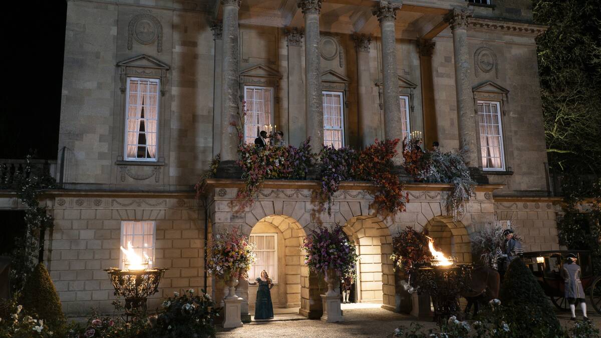 A scene from Bridgerton season three, featuring the Holburne Museum. Picture: Netflix
