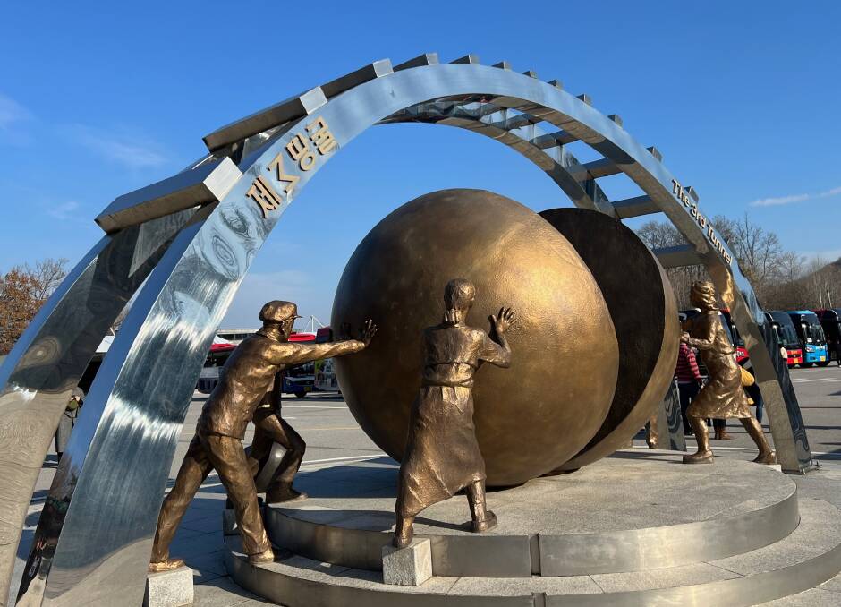 Reunification monument at the DMZ. Picture: Kristie Kellahan