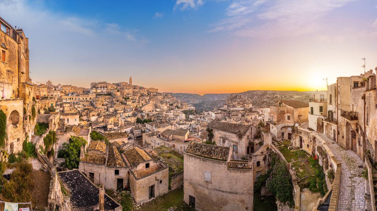 Overlooking the sassi in Matera. Picture: Getty Images