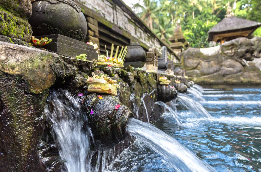 Holy water at Tirta Empul temple. Picture: Getty Images