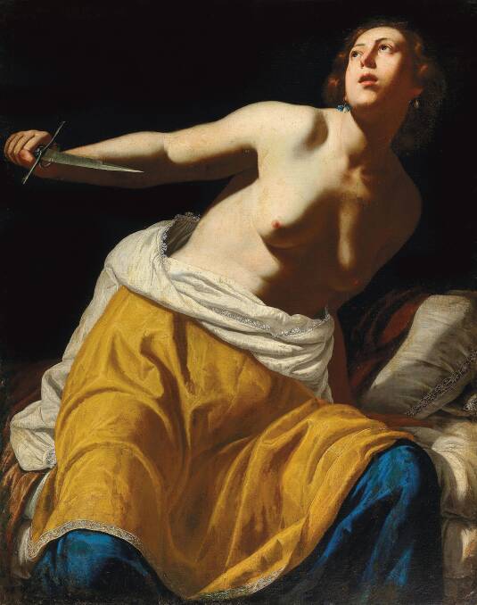 Artemisia Gentileschi's Lucretia is on display for the first time in Australia at Hamilton Gallery.