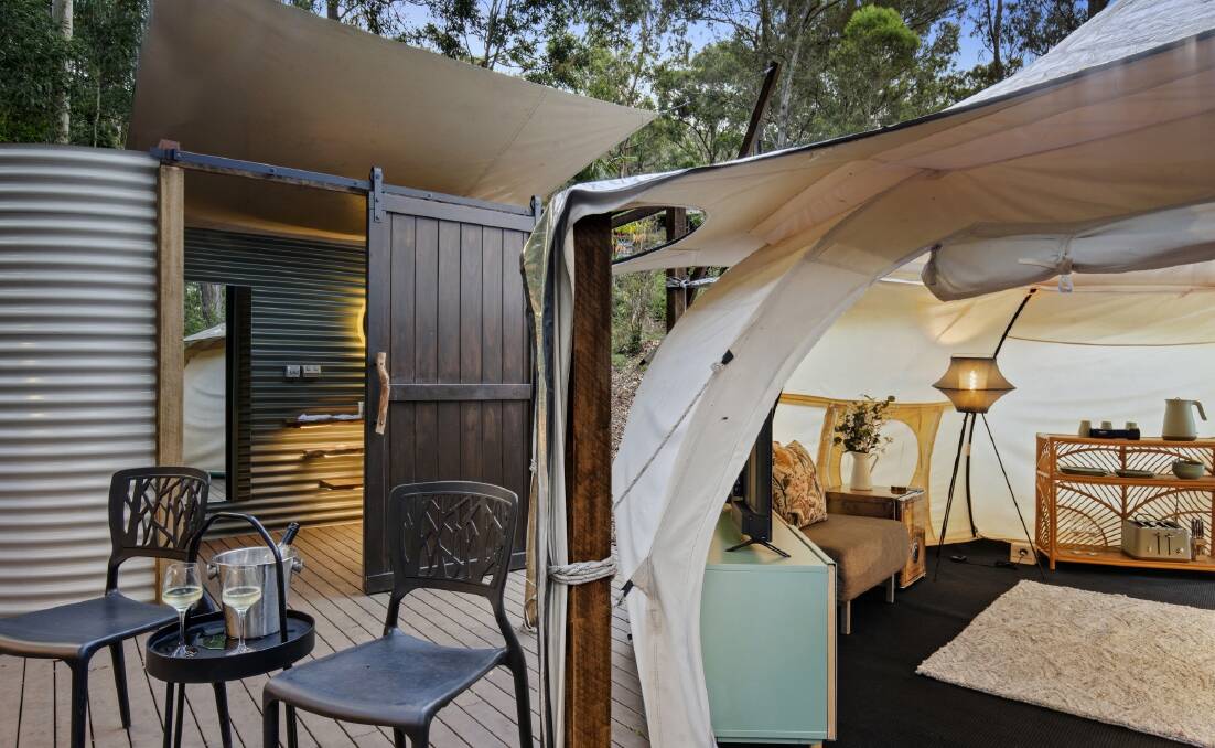 Glamping tents at Cedar Creek Lodges. Picture: Destination Queensland