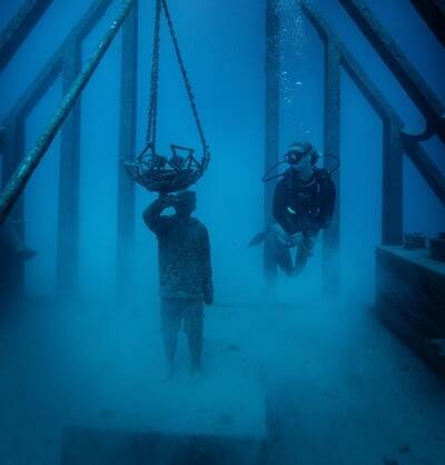 The Coral Greenhouse at The Museum of Underwater Art. Picture: Tourism and Events Queensland