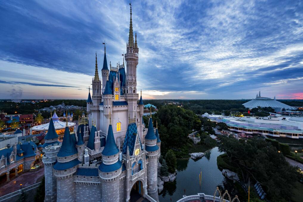 Disney World covers 110 square kilometres, and its Cinderella Castle is 58 metres tall. Picture: Getty Images
