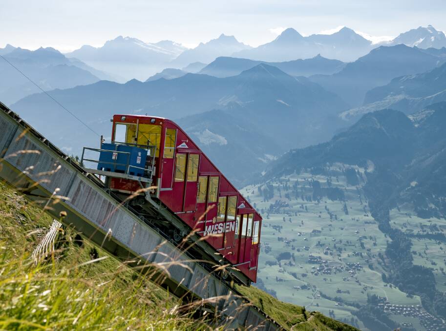 The funicular in Switzerland.
