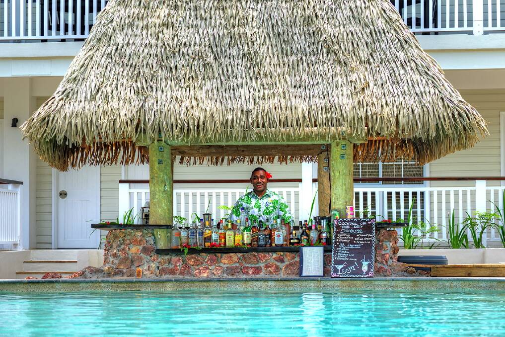 Swim-up bar at the adults-only pool.