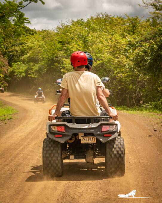 The easiest way to get around is on quad bike.