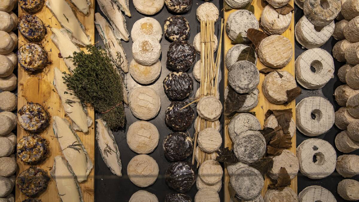 Cheese for sale at Les Halles de Lyon Paul Bocuse. Picture: Getty Images