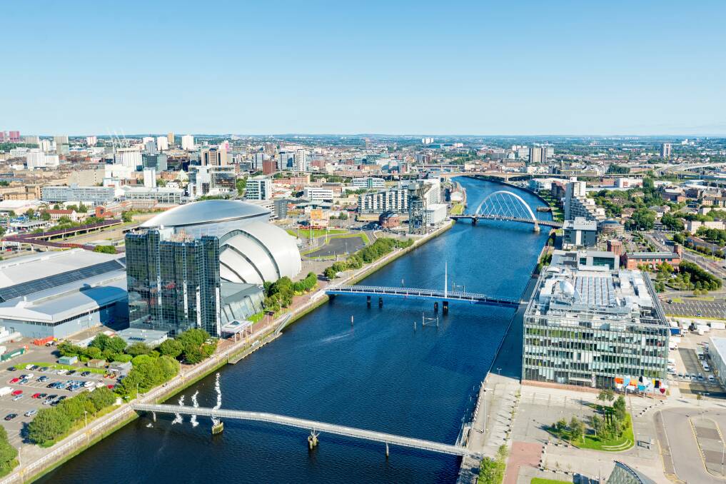 The banks of the River Clyde in Glasgow.