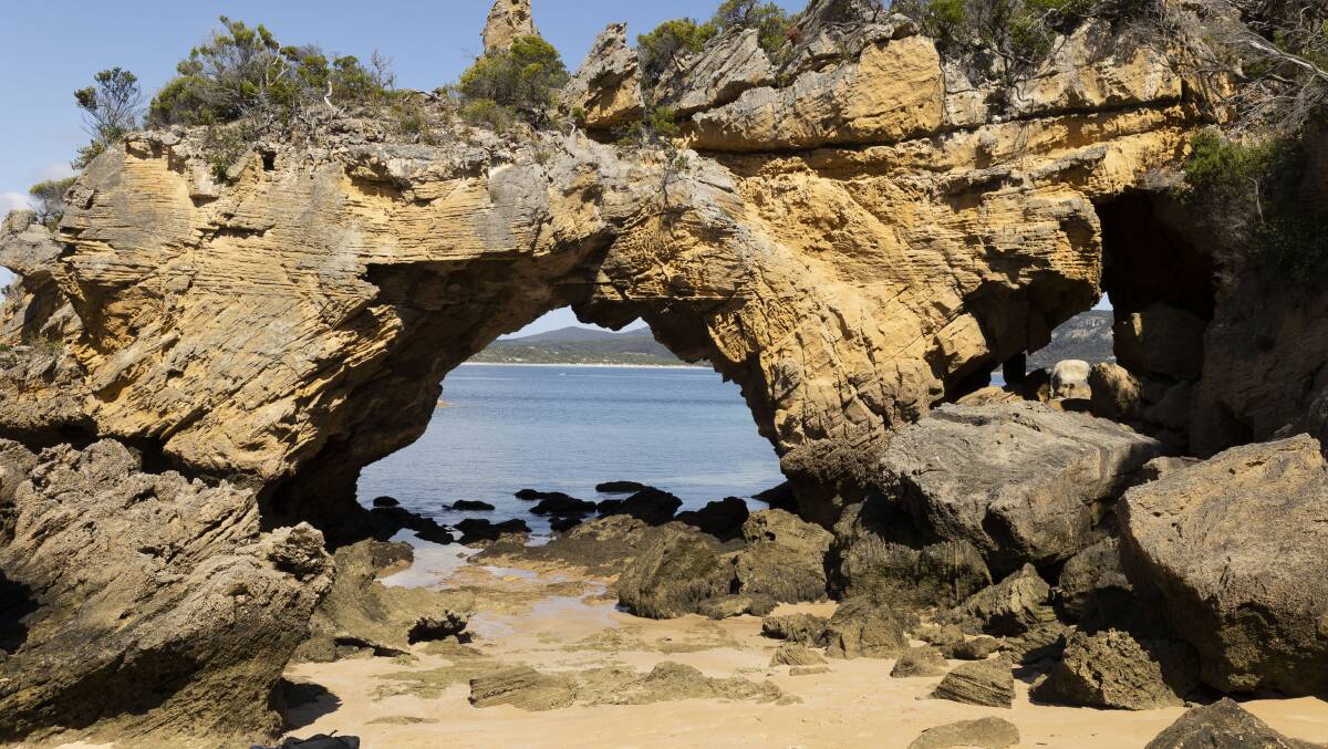Rock formation on Flinders Island.