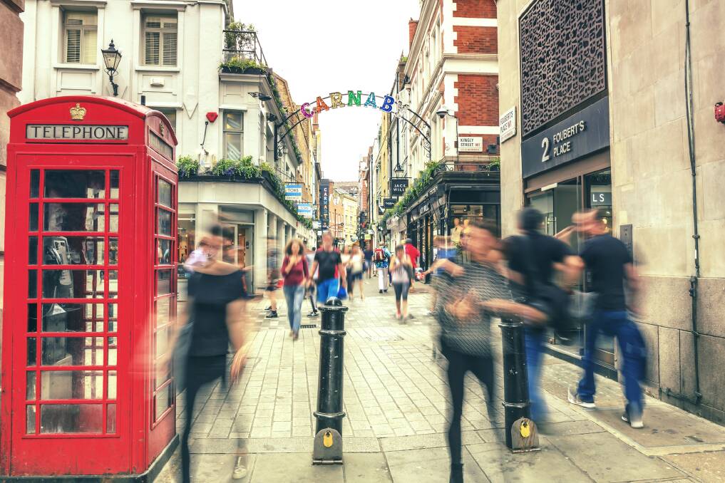 Carnaby Street in London. Picture: Getty Images