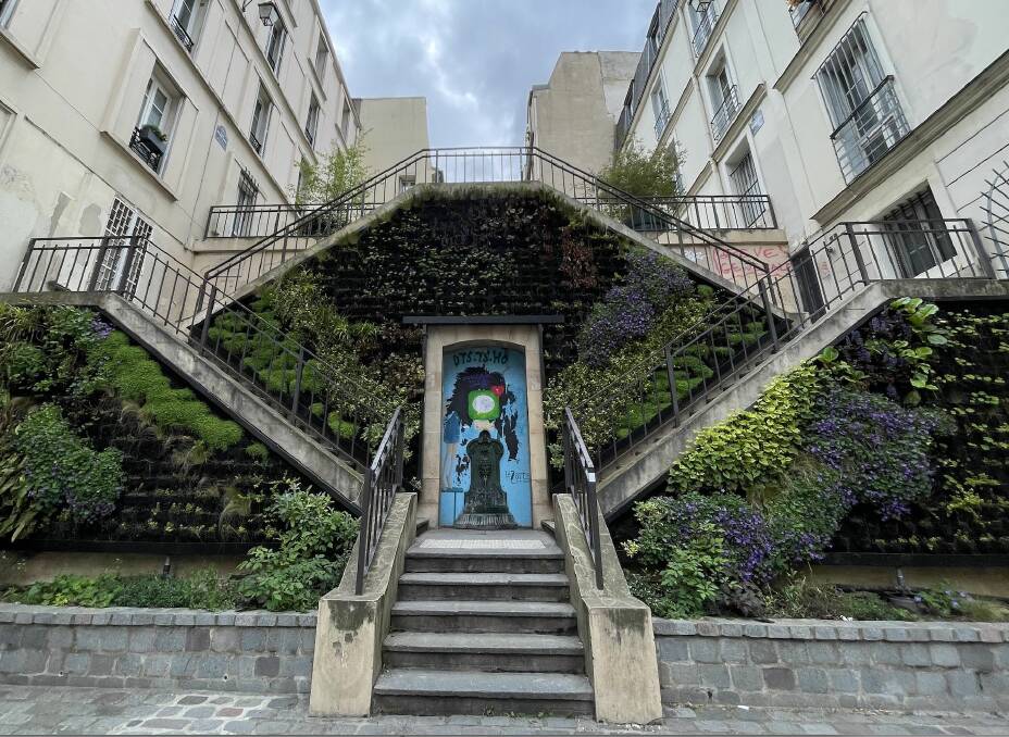 Street art on Rue Rollin. 