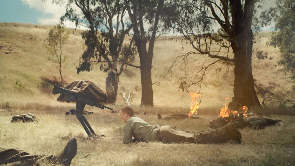 A still from the new movie The Emu War.