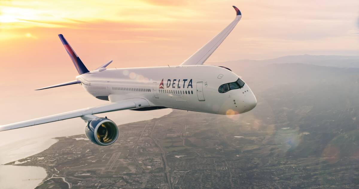 Airbus A350-900 operated by US airline Delta.