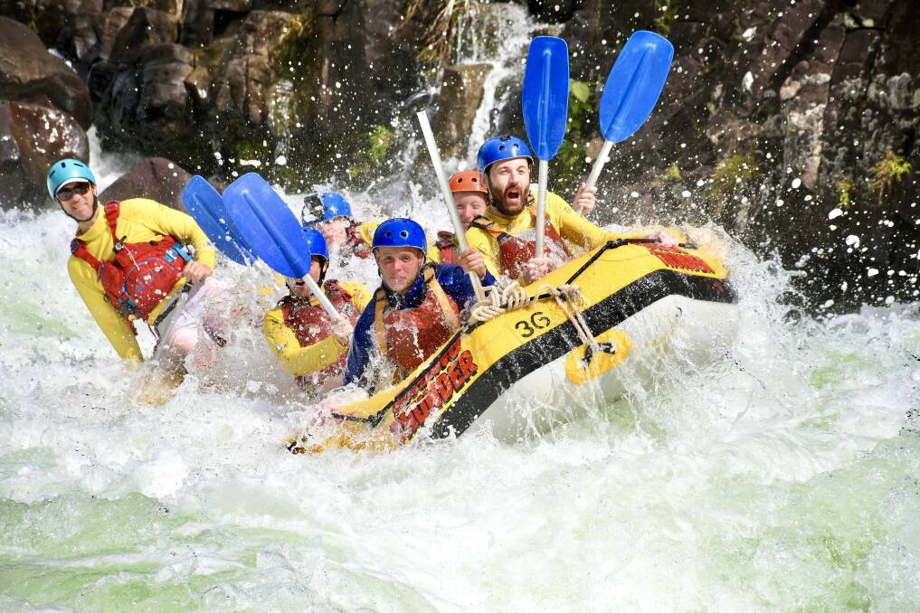 Whitewater rafting on Queensland's Tully River. 