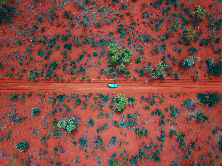 Driving through Australia's red centre. Pictures: Getty Images