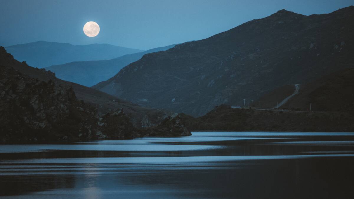 Lake Dunstan by moonlight. Picture: Will Nelson