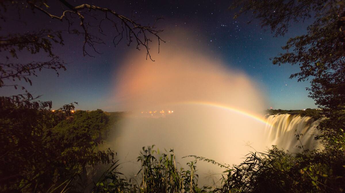 A "moonbow" over Victoria Falls. Picture: Shutterstock