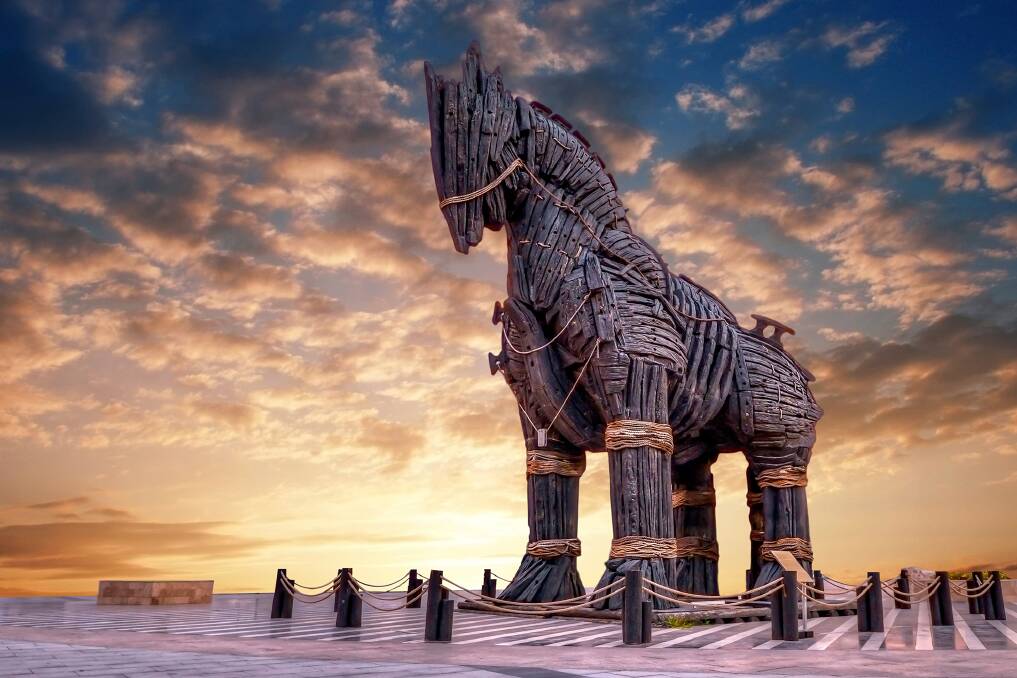 The Trojan Horse from the movie Troy.