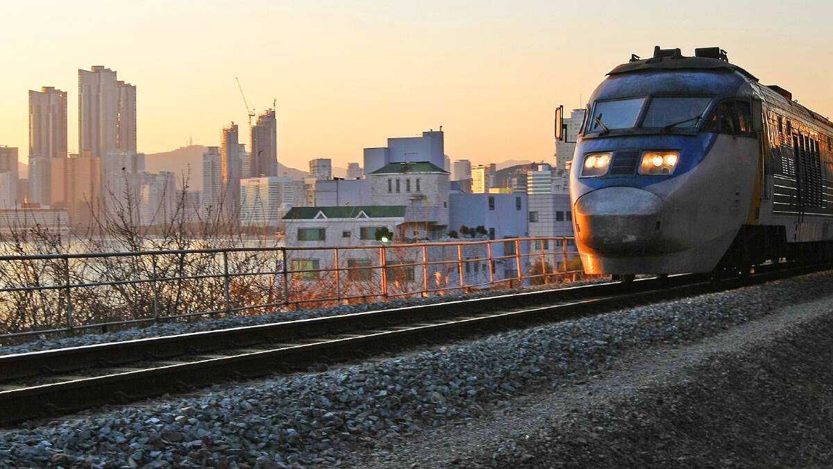 An express Korean train leaving Busan. Picture: Shutterstock