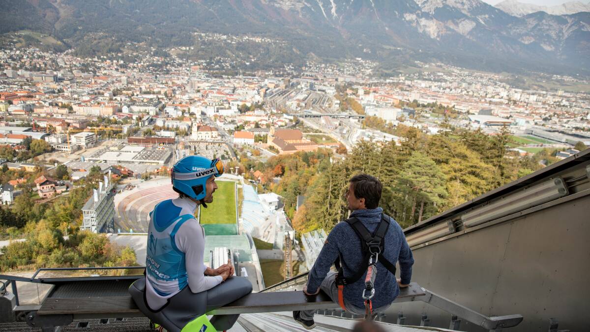 Soaking up the views in Innsbruck.