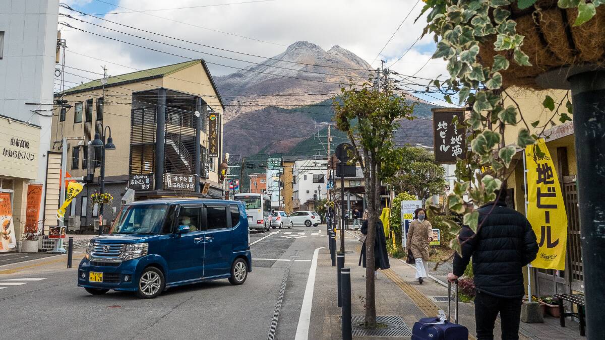 Hot spring town of Yufuin at the foot of Mt Yufu on Kyushu island. Picture: Emily McAuliffe