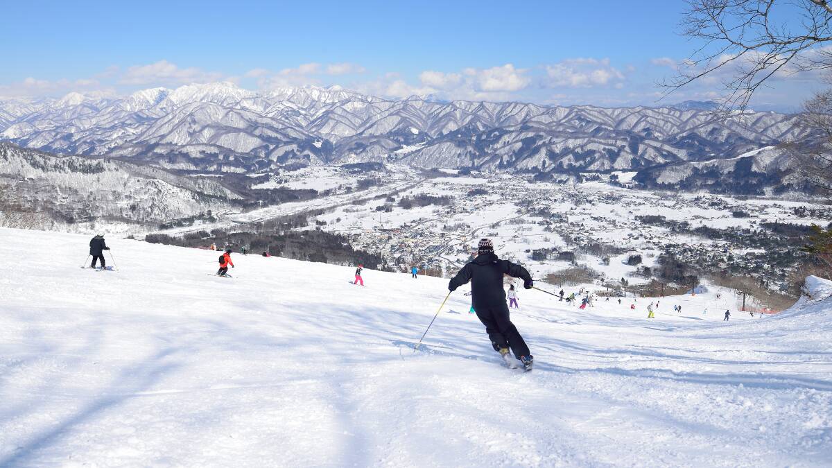 Skiing in Hakuba Valley.