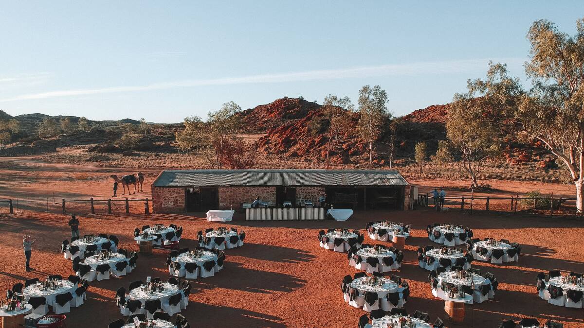 Telegraph Station at Alice Springs provides the perfect backdrop for dinner under the stars. 