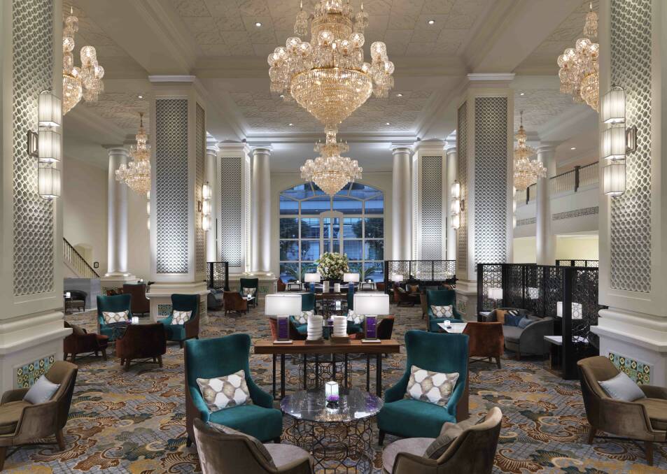 InterContinental Singapore's resplendent Lobby Lounge.
