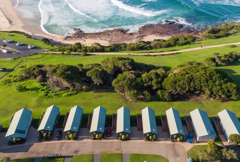 The holiday park overlooks the ocean. Picture: DNSW
