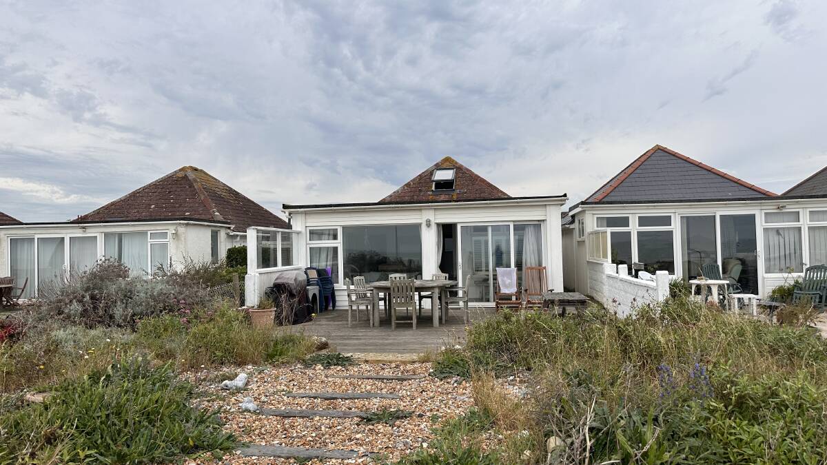 The writer's home-swap chalet on Pevensey Bay. 