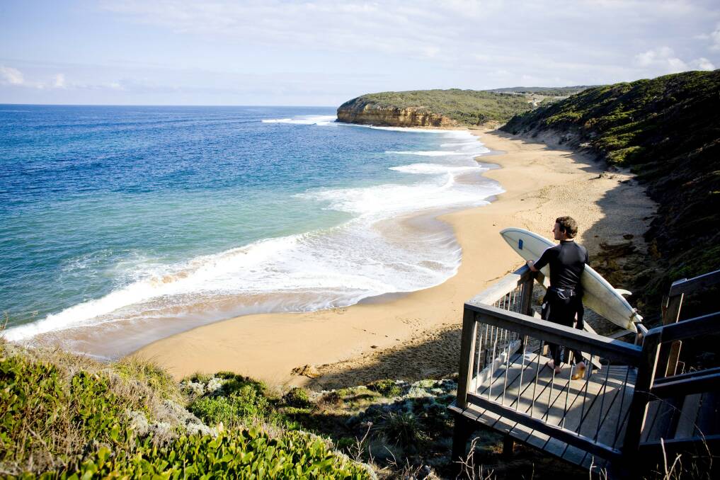 Surfing at Bells Beach. Picture: Visit Victoria 