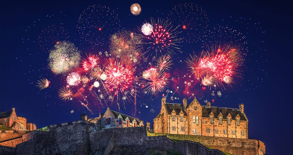 Fireworks at Edinburgh Castle during Hogmanay. Picture: Shutterstock