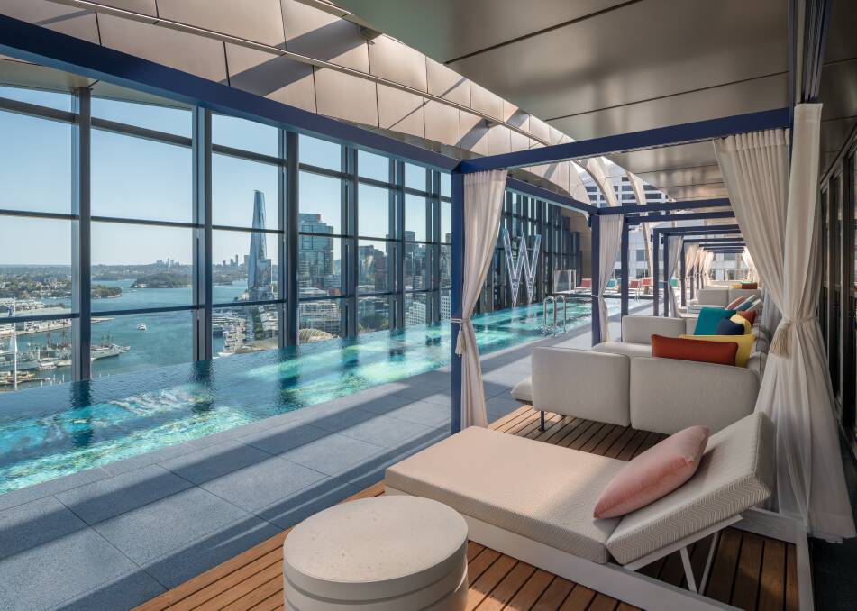 Rooftop pool with Darling Harbour views.