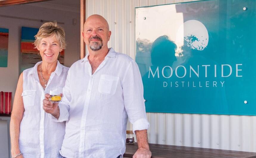 Trish and Andrew Davidson at their Broome distillery. 