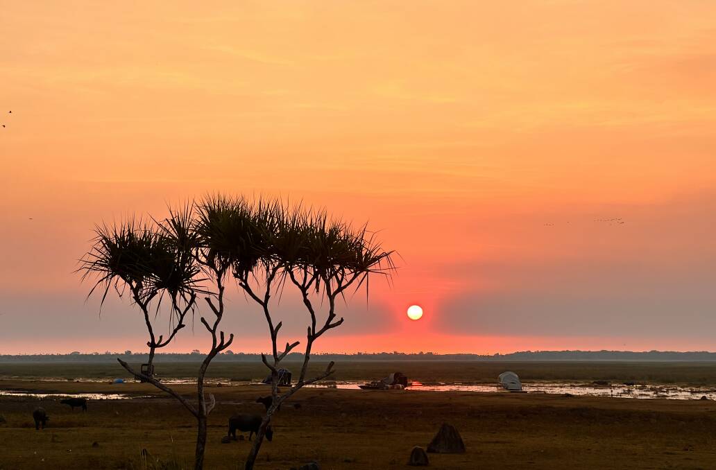 Sunset at Bamurru Plains. Picture: John Hanscombe