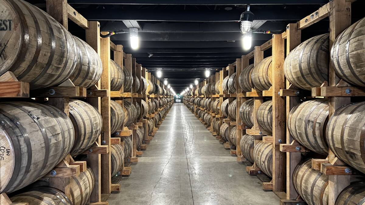 The barrel house at the Nearest Green Distillery in Shelbyville. Picture: John Hanscombe