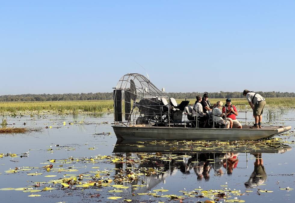 An airboat excursion into the wetland.