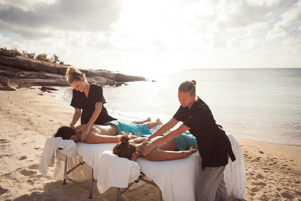 A beachside massage