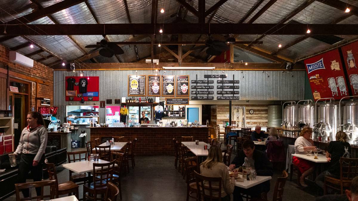  Mudgee Brewing in the NSW Central West is set in rustic 100-year-old red brick former wool store.