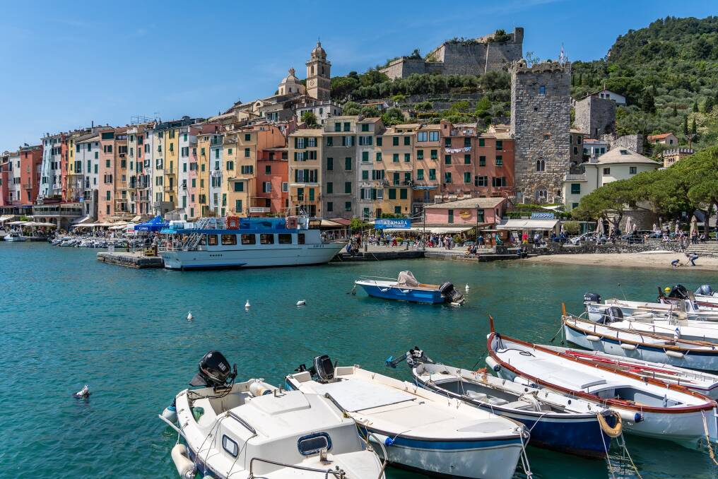 The Italian town of Portovenere, near the famous villages of Cinque Terre