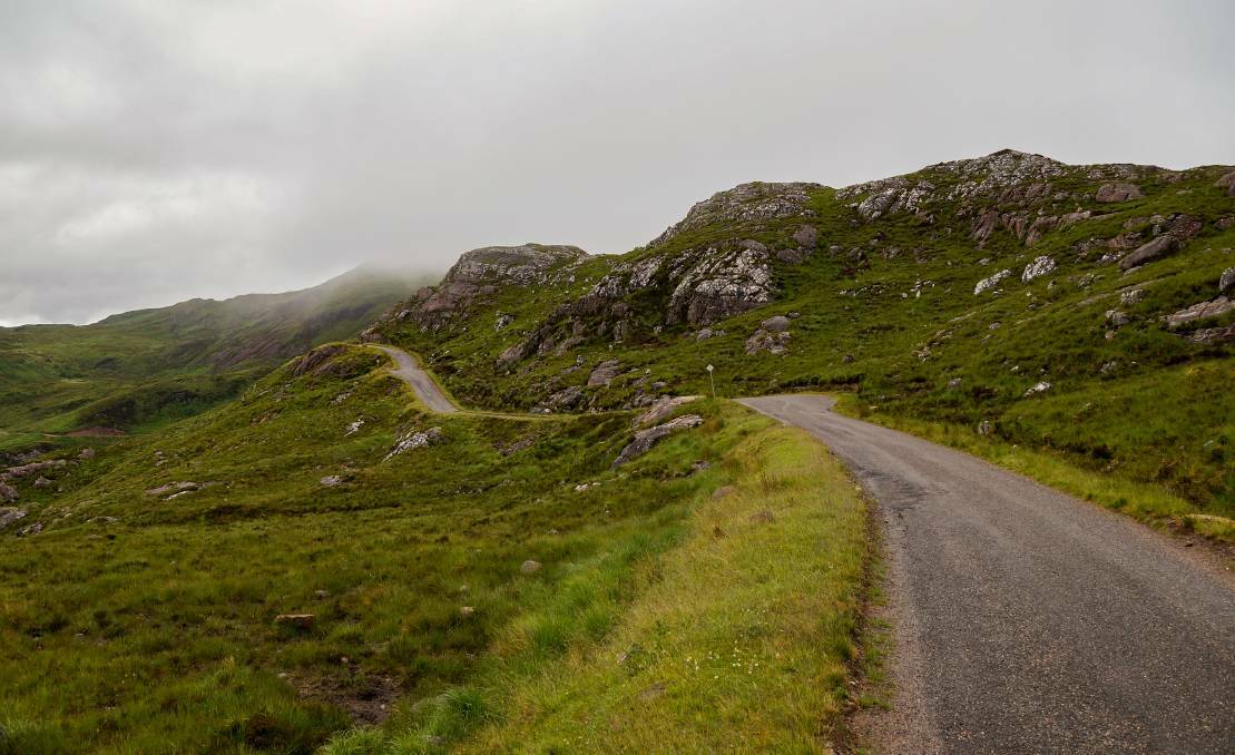 The narrow road through the mountains leading to Lower Diabaig. Picture: Megan Dingwall