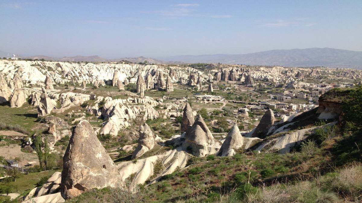 Tuff formations around Goreme, Cappadocia, Turkey. 