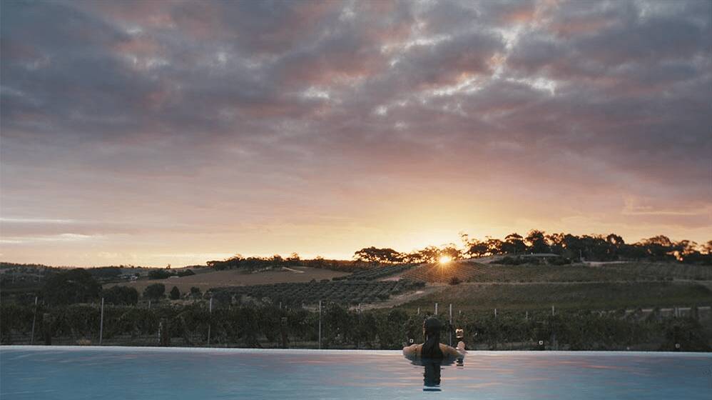 The view from Barossa Valley’s infinity pool 