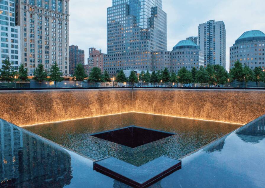 The 9/11 memorial.