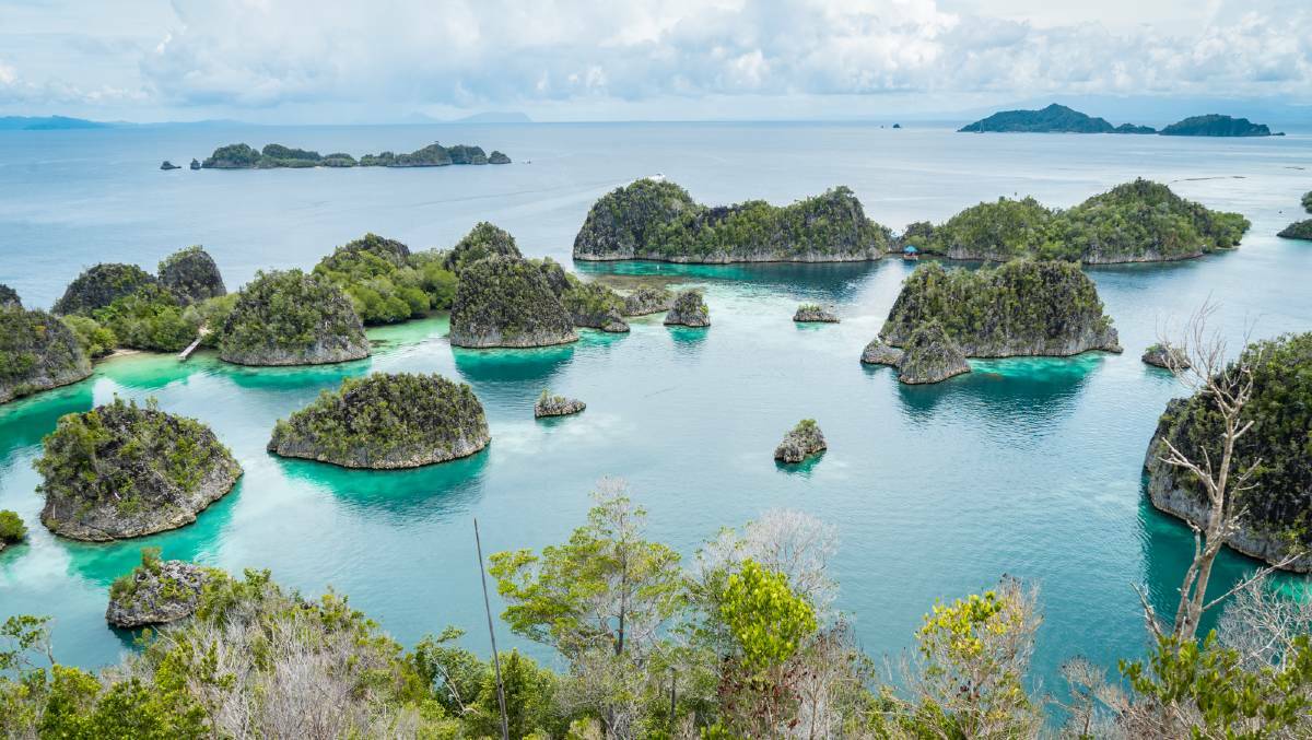 Islands in Raja Ampat.