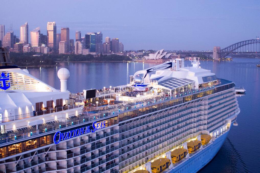 Ovation of the Seas departing from Sydney