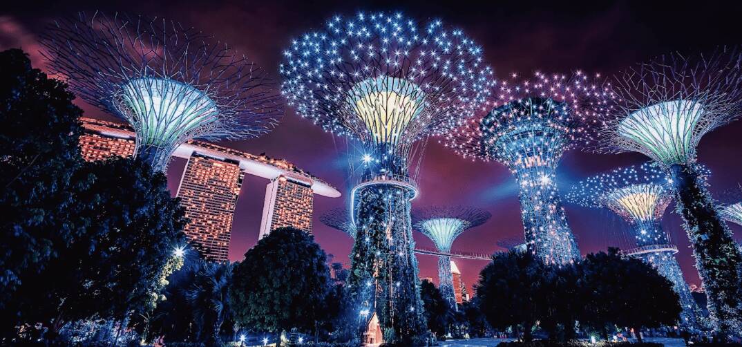 The lights of Singapore.