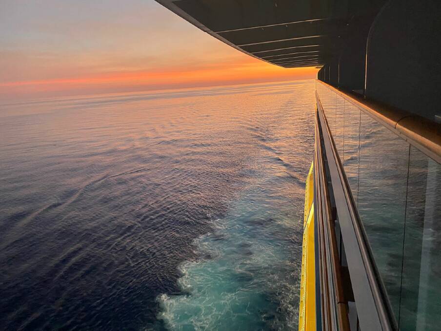 Room with a view - the sunrises are better at sea.