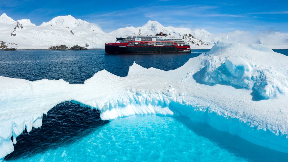 MS Roald Amundsen in the pristine environment of Antarctica, Picture supplied